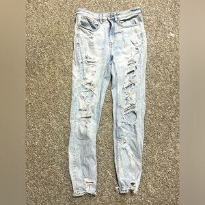 - American eagle heavy distressed jeans